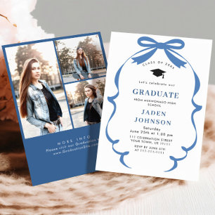 Invitación Fiesta de graduación de FOTO de la cinta de cebo a