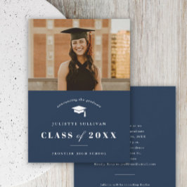 Invitación Fiesta de Graduación de Foto de Tipo Mínimo