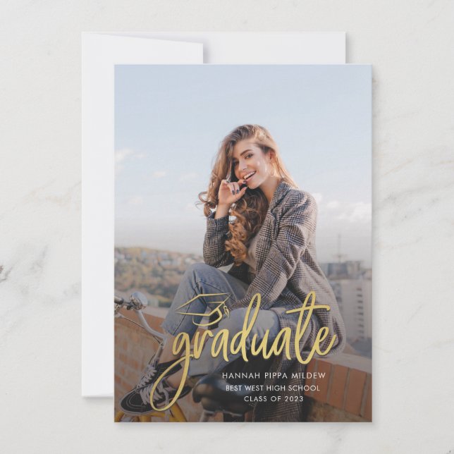 Invitación Fiesta de Graduación de Foto Graduada 2025 (Anverso)