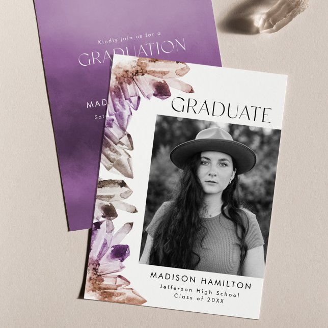 Invitación Fiesta de Graduación de Fotografía de Cristal de A (Subido por el creador)