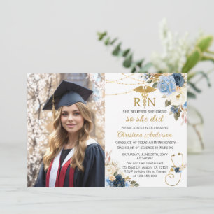 Invitación Fiesta de graduación de fotografía de enfermería B