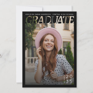 Invitación Fiesta de Graduación de Fotografía de Graduado Mod