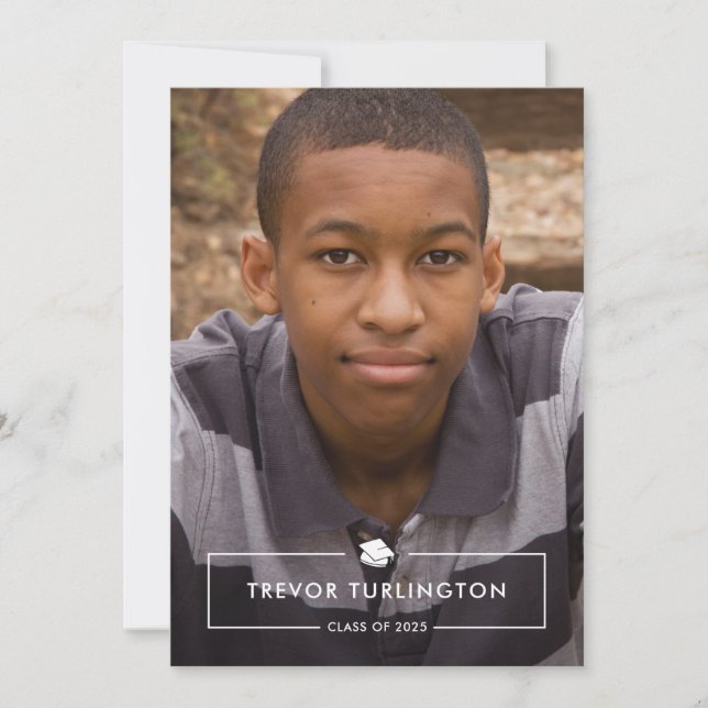 Invitación Fiesta de Graduación de Fotografía Sobreimpresión  (Anverso)