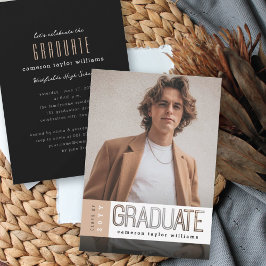 Invitación Fiesta de graduación de fotos a través de una pest