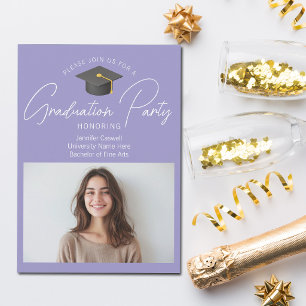 Invitación Fiesta de Graduación de Fotos de Graduados de Lava