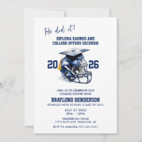 Fiesta de Graduación de Fútbol Americano Azul Mari