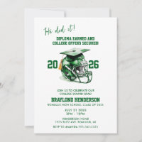 Fiesta de Graduación de Fútbol Americano Verde