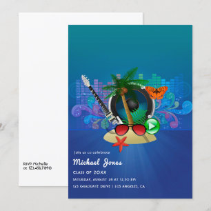 Invitación Fiesta de graduación de Isla del Festival de Músic