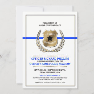 Invitación Fiesta de graduación de la academia de policía