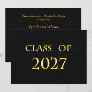 Invitación Fiesta de Graduación de la Clase Amarilla y Negra