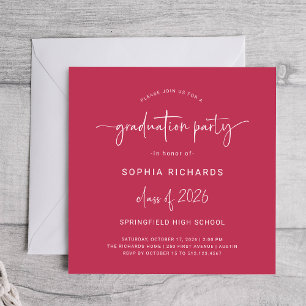 Invitación Fiesta de Graduación de la Clase de 2023 Letra M