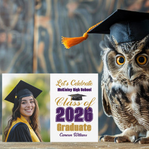 Invitación Fiesta de graduación de la clase de 2026 con foto