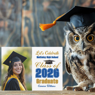 Invitación Fiesta de Graduación de la Clase de 2026 en Azul O