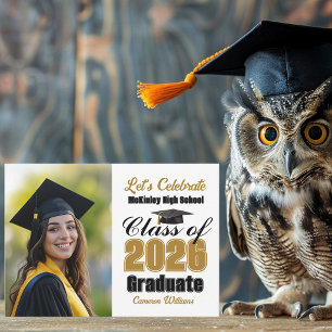 Invitación Fiesta de Graduación de la Clase de 2026 Foto en D