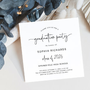 Invitación Fiesta de Graduación de la Clase de 2026 Letra M