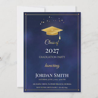 Invitación Fiesta de Graduación de la Clase de 2027, Gorra de