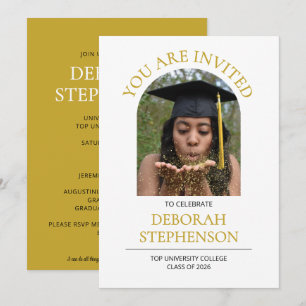 Invitación Fiesta de Graduación de la Clase de Oro Moderno de