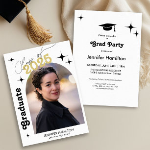 Invitación Fiesta de Graduación de la Clase Retró de 2026
