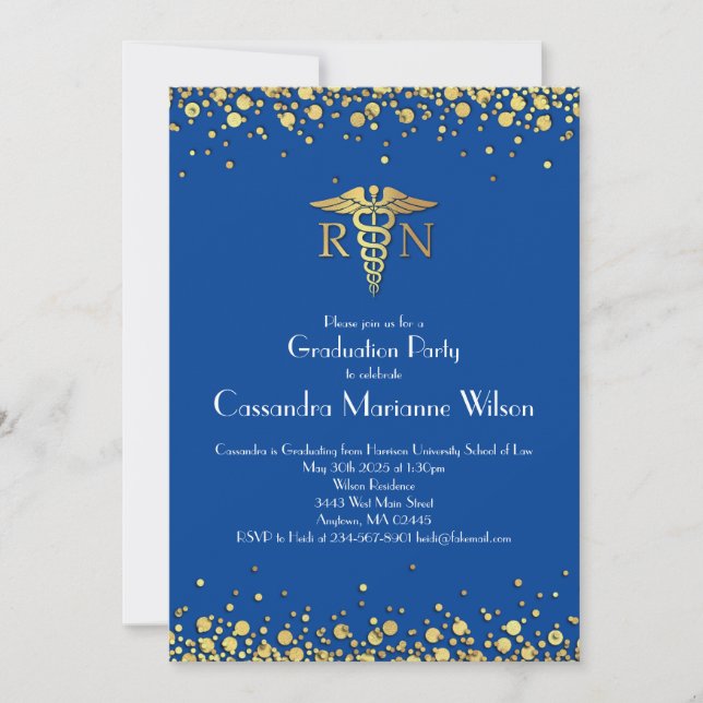 Invitación Fiesta de graduación de la Escuela de Enfermería d (Anverso)