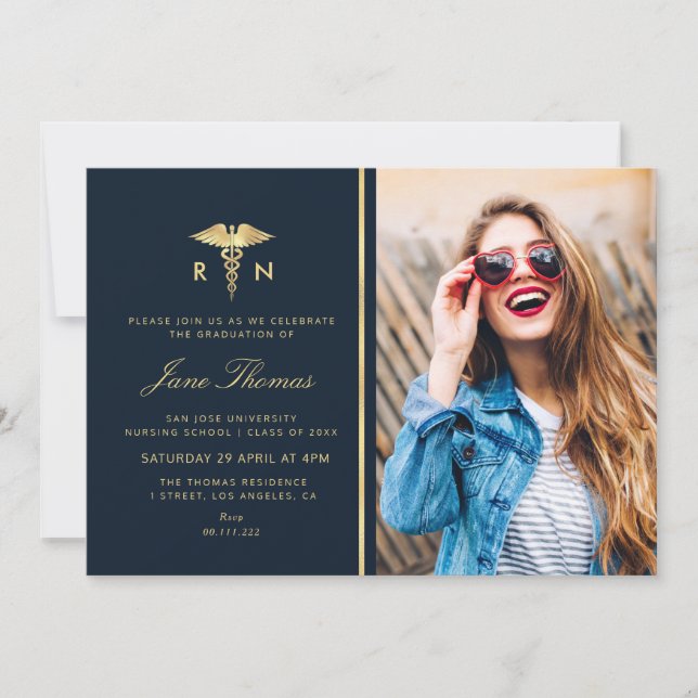 Invitación fiesta de graduación de la escuela de Enfermería d (Anverso)