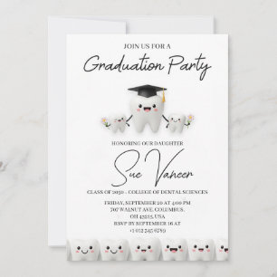 Invitación Fiesta de Graduación de la Escuela Dental Cute Too