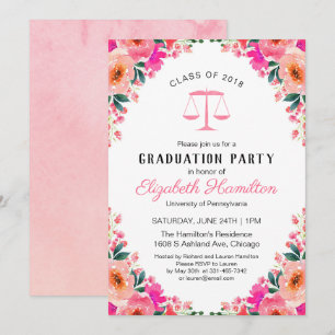 Invitación Fiesta de graduación de la facultad de derecho Flo