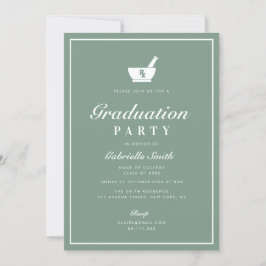 Invitación fiesta de graduación de la farmacia de marco blanc