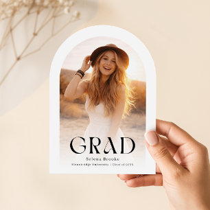 Invitación Fiesta de Graduación de la Foto del Arco Elegante