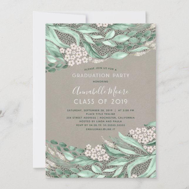 Invitación Fiesta de Graduación de la Vegetación de la Natura (Anverso)
