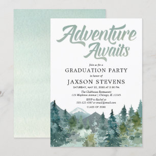 Invitación Fiesta de graduación de las montañas de los bosque