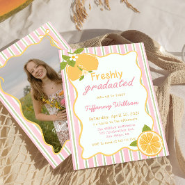 Invitación Fiesta de Graduación de Limón Recién Graduado