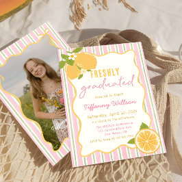 Invitación Fiesta de Graduación de Limón Recién Graduado