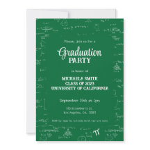 Fiesta de graduación de matemáticas con lettering
