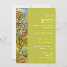 Invitación Fiesta de graduación de melocotones rosados