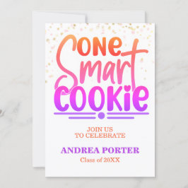 Invitación Fiesta de Graduación de One Smart Cookie