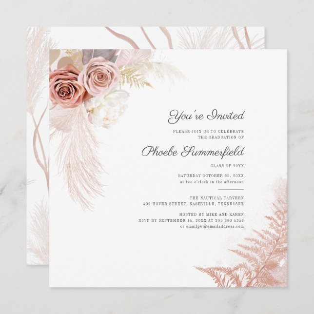 Invitación Fiesta de Graduación de Pampas 2024 (Anverso / Reverso)