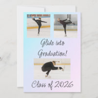 Fiesta de graduación de patinaje sobre hielo azul