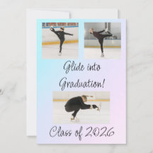 Fiesta de graduación de patinaje sobre hielo azul 