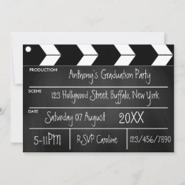 Invitación Fiesta de graduación de película de Hollywood Piza