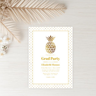 Invitación Fiesta de Graduación de Piña Dorada