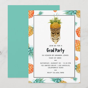 Invitación Fiesta de Graduación de Playa de Piña de Verano Ti