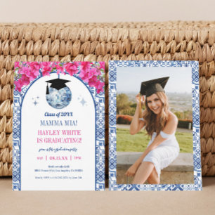 Invitación Fiesta de graduación de Reina de Baile Disco