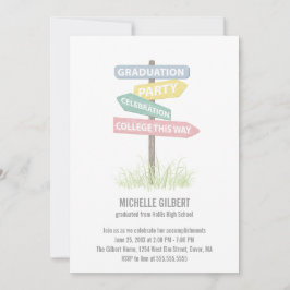 Invitación Fiesta de graduación de Rótulo callejero