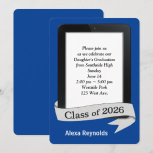 Invitación Fiesta de graduación de tableta electrónica de 202