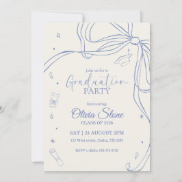 Invitación Fiesta de graduación de último año estilo Doodle d