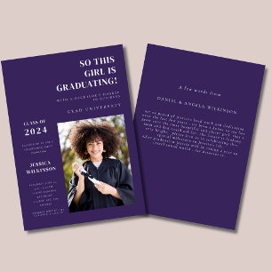 Invitación Fiesta de graduación de una universidad de fotogra