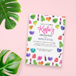 Invitación Fiesta de graduación de varillas de color de agua