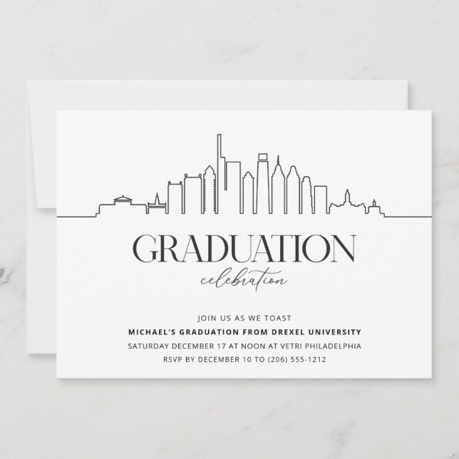Invitación Fiesta de Graduación del Colegio Filadelfia (Anverso)