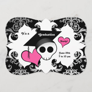 Invitación Fiesta de graduación del cráneo gótico