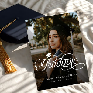 Invitación Fiesta de Graduación del guión de graduado moderno